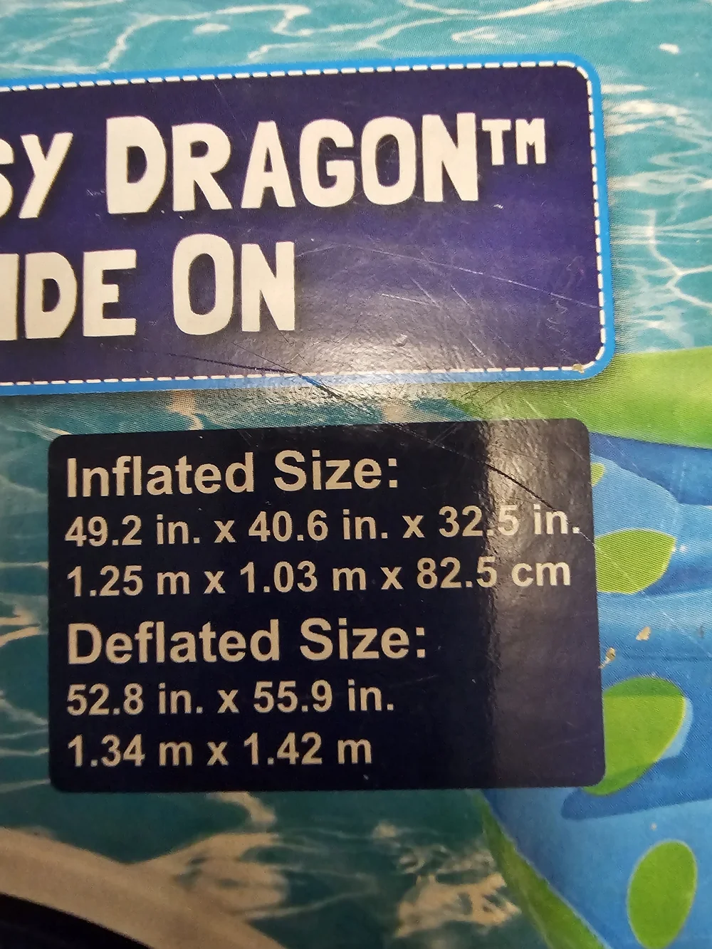 H2O Go! Green Fantasy Dragon Ride-On - Kids Pool Float